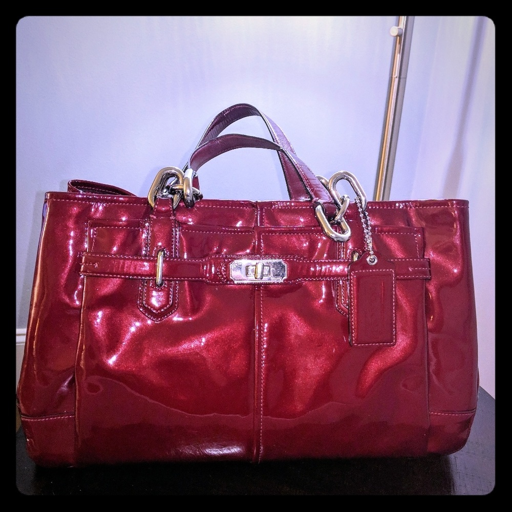 Coach red bag in great shape  authentic